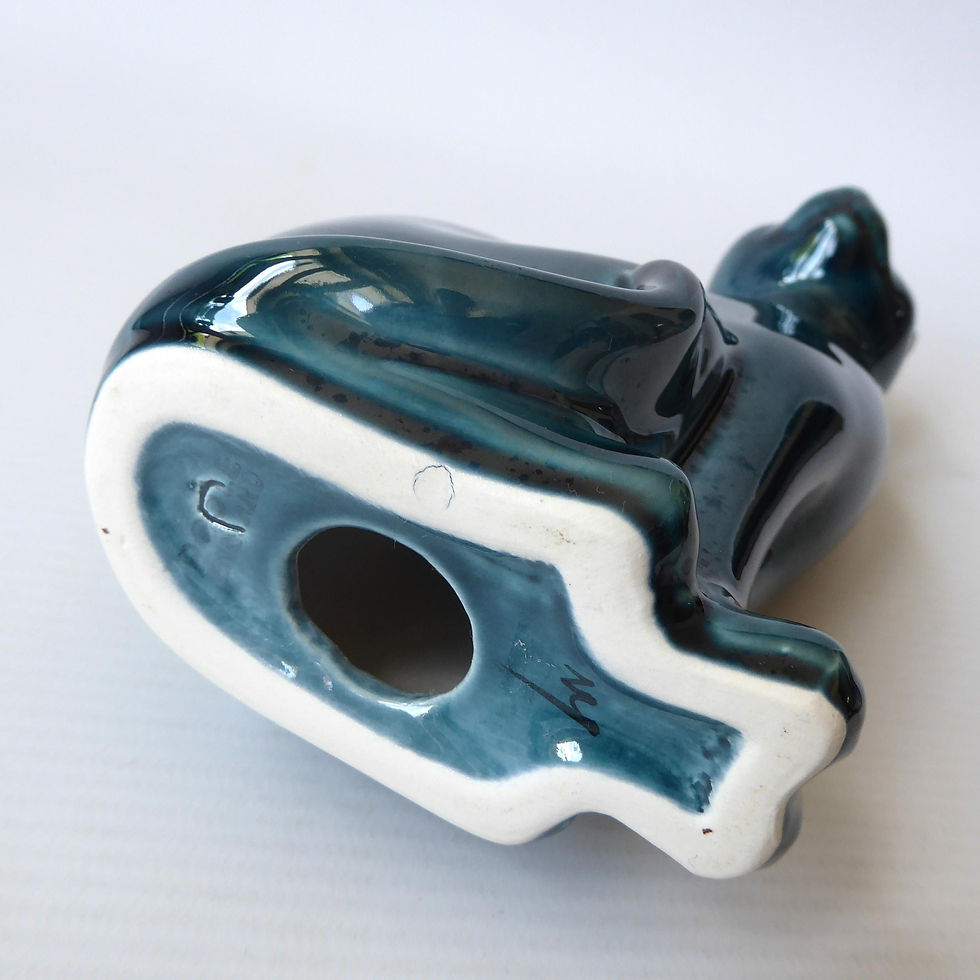 Thumbnail: Vintage 1970s/80s Poole Pottery cat. Stylised ceramic studio art figurine