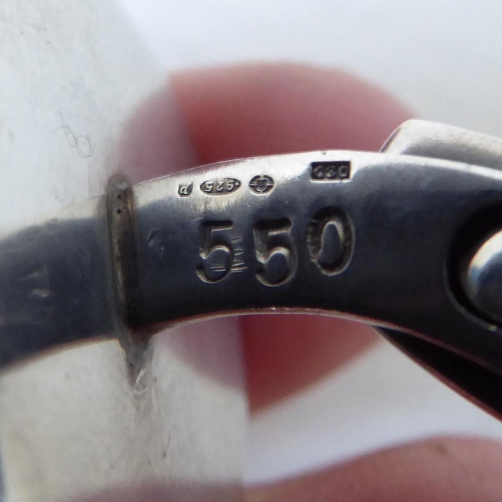 Thumbnail: Poul Warmind Danish 1970 sterling silver 925 cufflinks. Vintage modernist