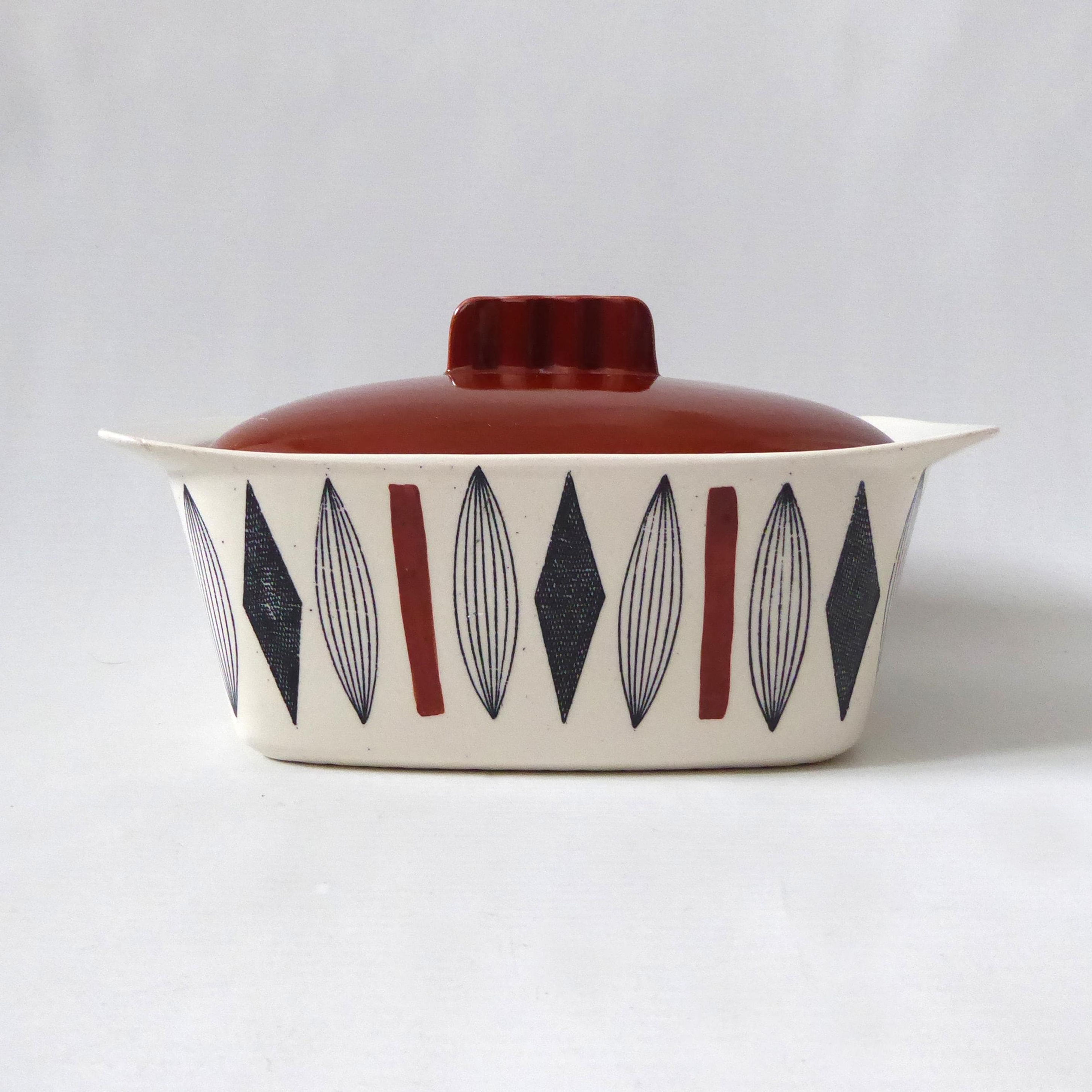 Vintage Egersund Norway Palma stoneware cooking dish. 1960s mid century