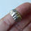 Thumbnail: 1979 sterling silver 925 ring, size O. Textured 10mm wide band, machine cut