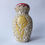 Thumbnail: Vintage Vallauris fat lava vase. Bubble textured red, white & cream flower