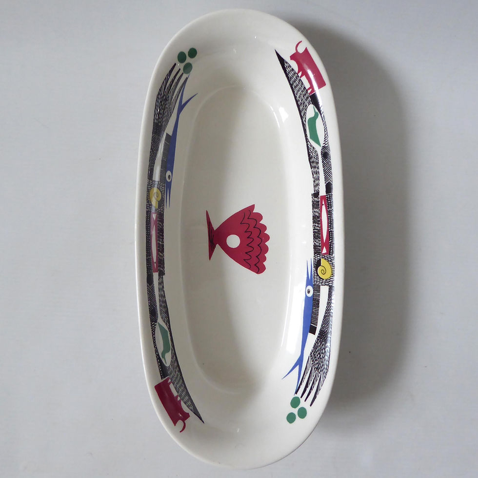 Thumbnail: Figgjo Flint A La Carte oval flameware dish, Hermann Bongard. Vintage 1960s