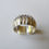 Thumbnail: 1979 sterling silver 925 ring, size O. Textured 10mm wide band, machine cut