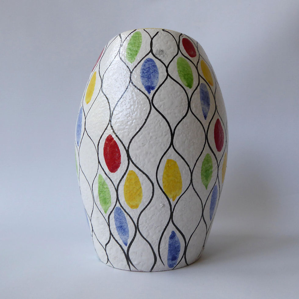 Thumbnail: Vintage Italian pottery/ceramic vase, probably Fratelli Fanciullacci. Yellow