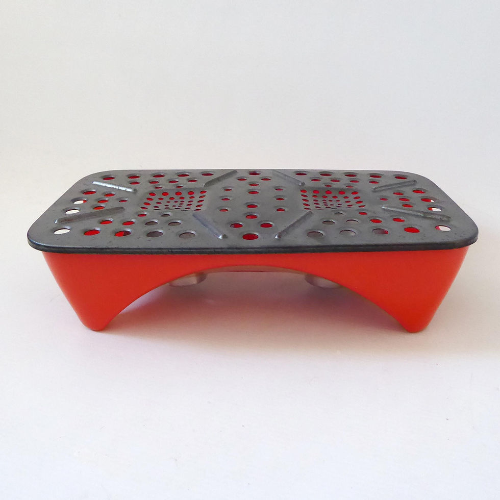 Thumbnail: Stockli Netstal orange retro warmer. Vintage 1960s/1970s holder, food warming
