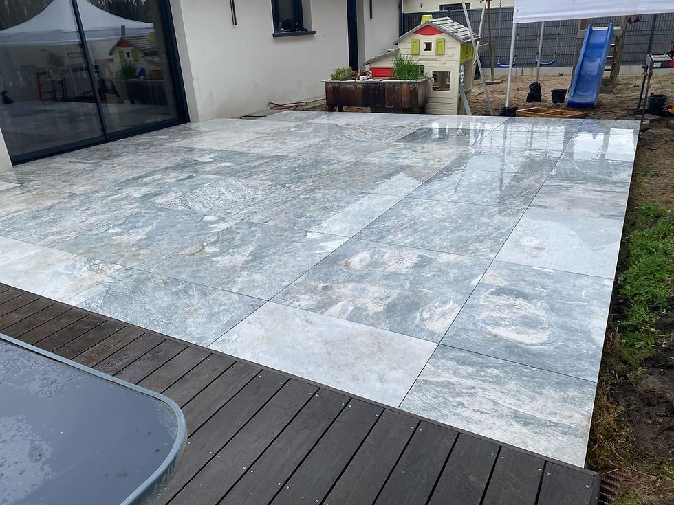 terrasse en dalles sur plots