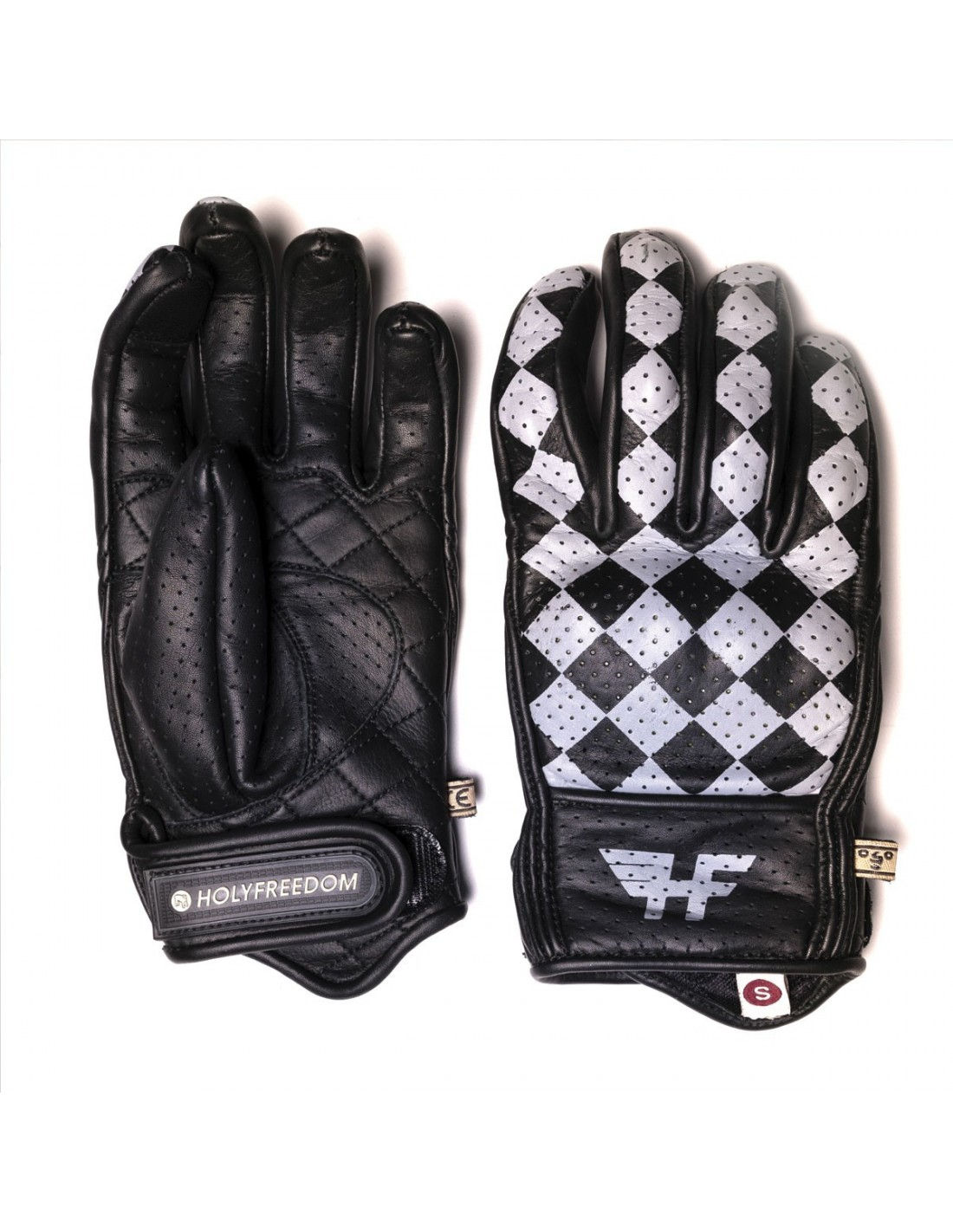 Gant moto femme noir - vu de face