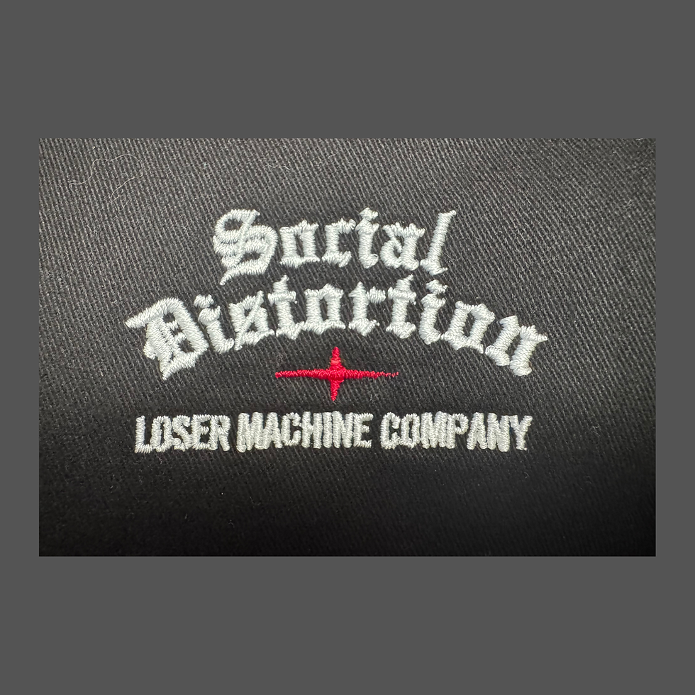 Miniature : Veste homme noir modèle SICK BOY de Loser Machine Company vue sur broderie poitrine