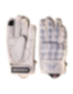 gant moto femme cuir blanc et gris