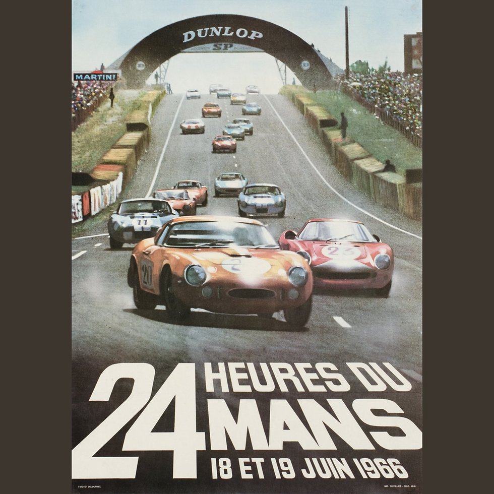 Miniature : Affiche de la course 24H le mans de 1966