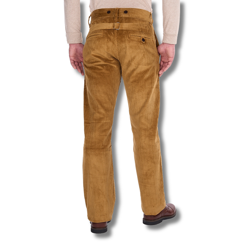 Miniature : Pantalon modèle: 1942 Hunting Pant Goliath Cord  Mustard de Pike Brothers vue de dos sur mannequin