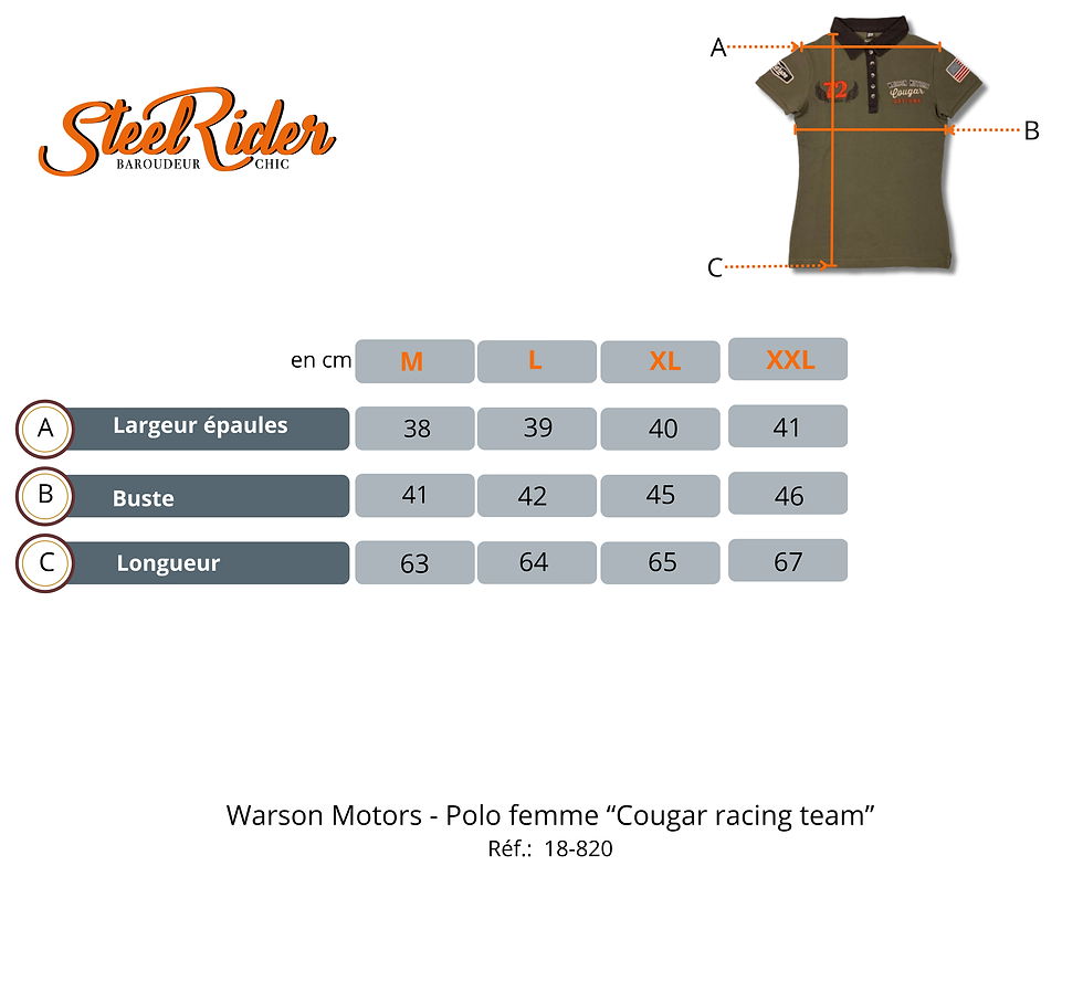 Miniature : Polo femme manches courtes - Cougar Racing Team - Warson Motors