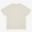t-shirt manches courtes blanc vintage avec broderie poitrine de deus vue de dos