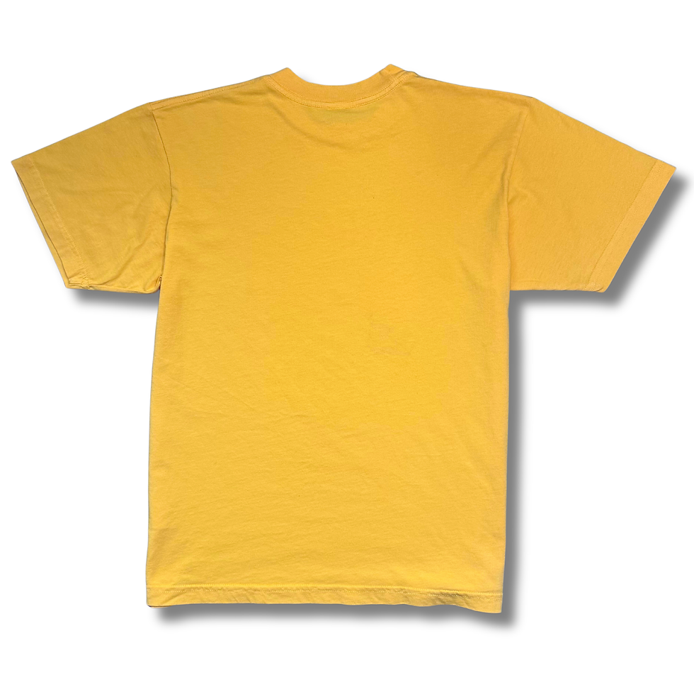 T-shirt manches courtes jaune pour homme modèle: Flower Field de  DARK SEAS vue de dos