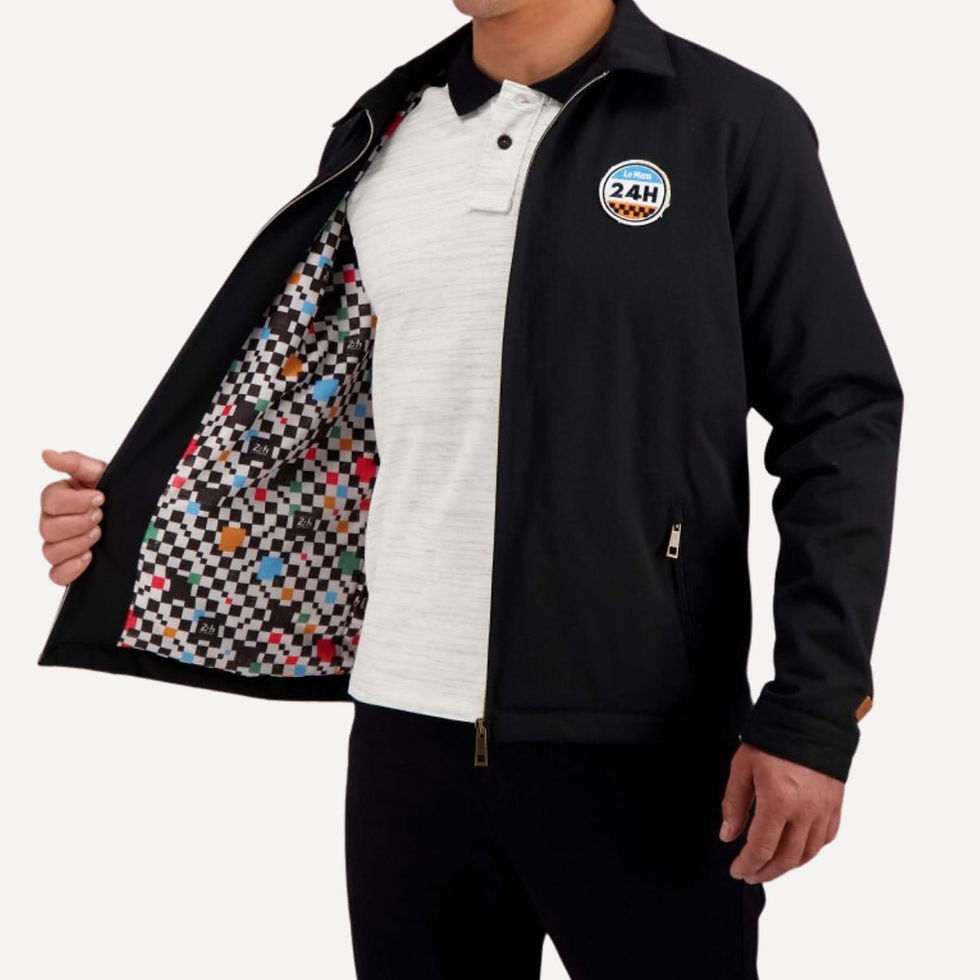 Miniature : Veste noir modèle Twill Légende de la marque 24h Le Mans vue de coté ouvert