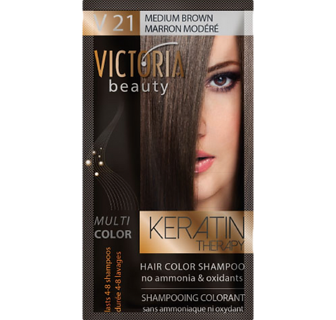 Medium Brown V21 Hair Color Shampoo Evefitnatural