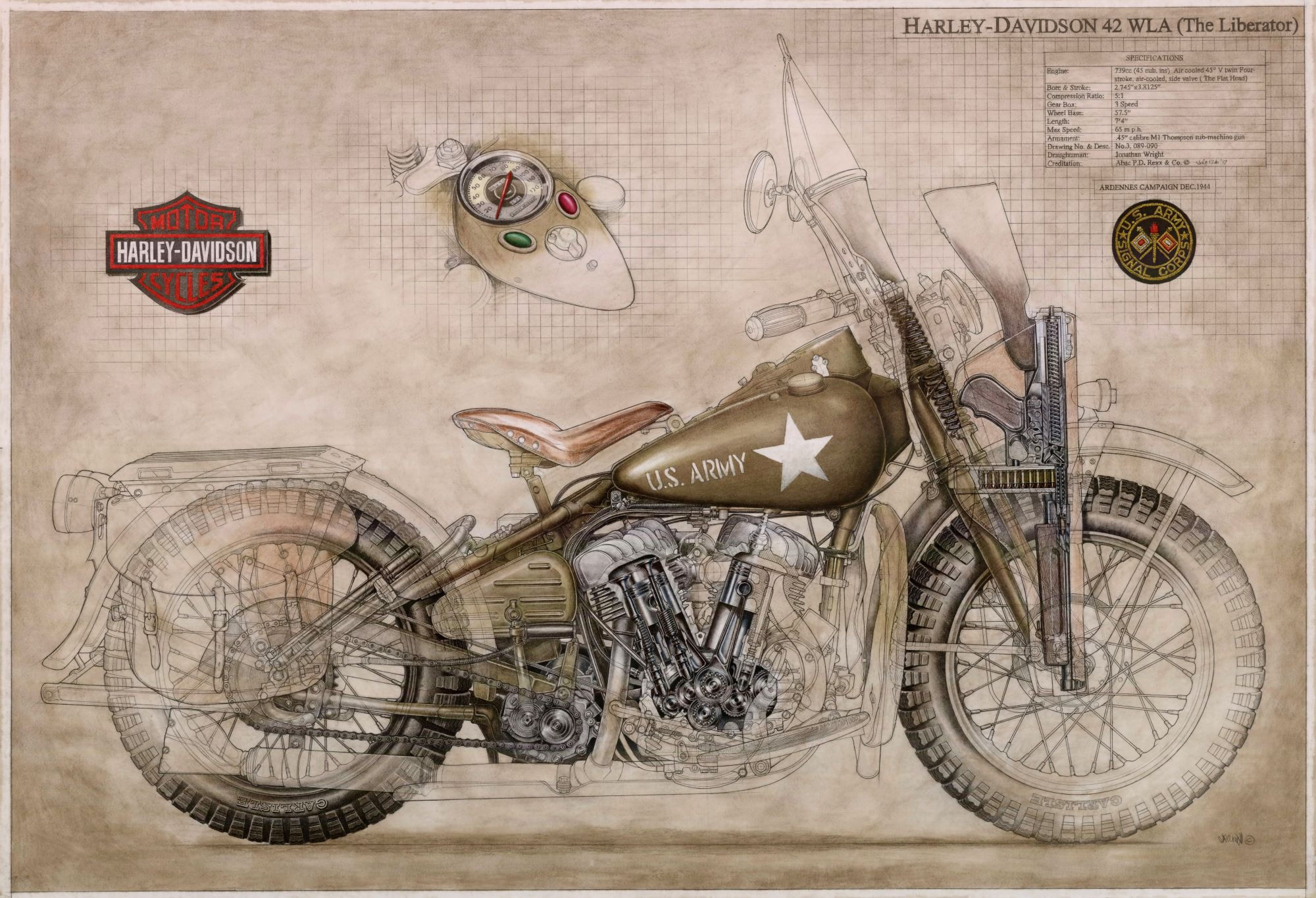Harley-Davidson, 42 WLA, 1944.