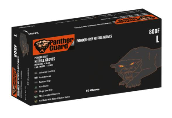 Thumbnail: Global Glove Panther-Guard Disposable 8 mil Flock-Lined Long Cuff Nitrile; 800F