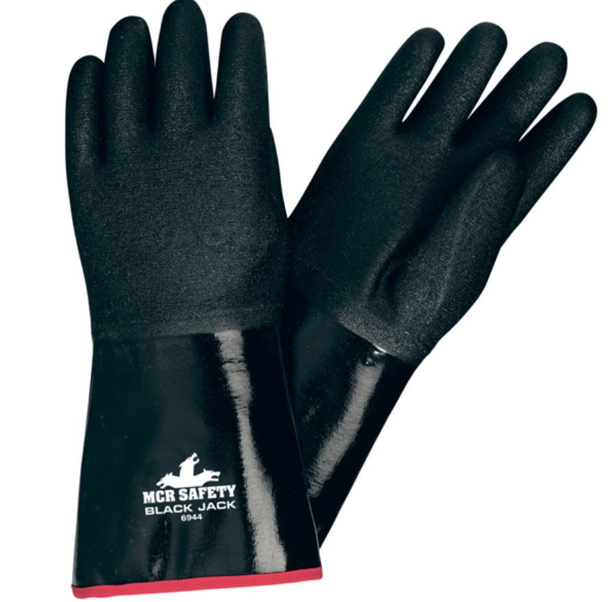MCR Black Jack 14" Black Multi-Dipped Neoprene Glove; 6944