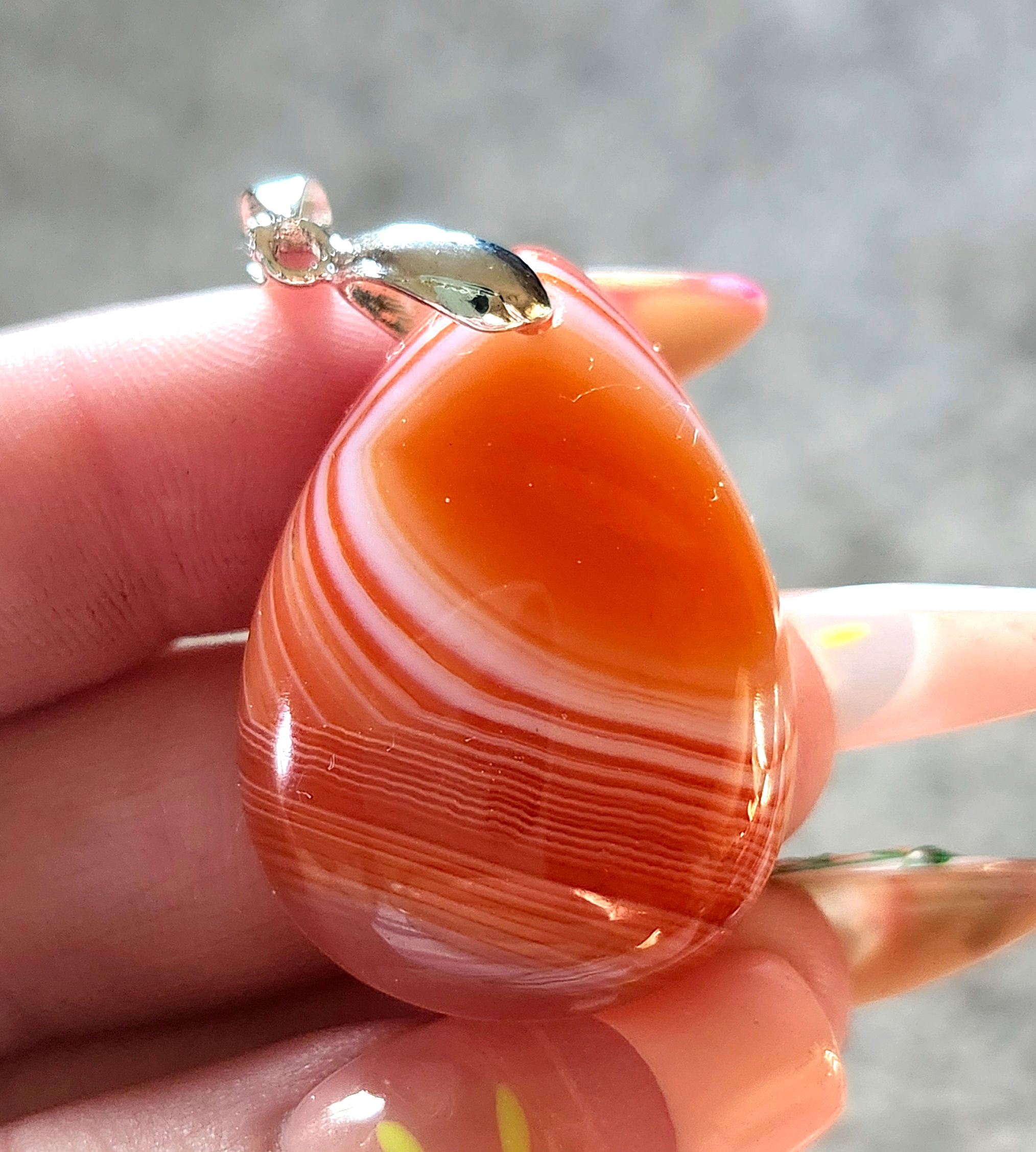 Banded Carnelian Pendant