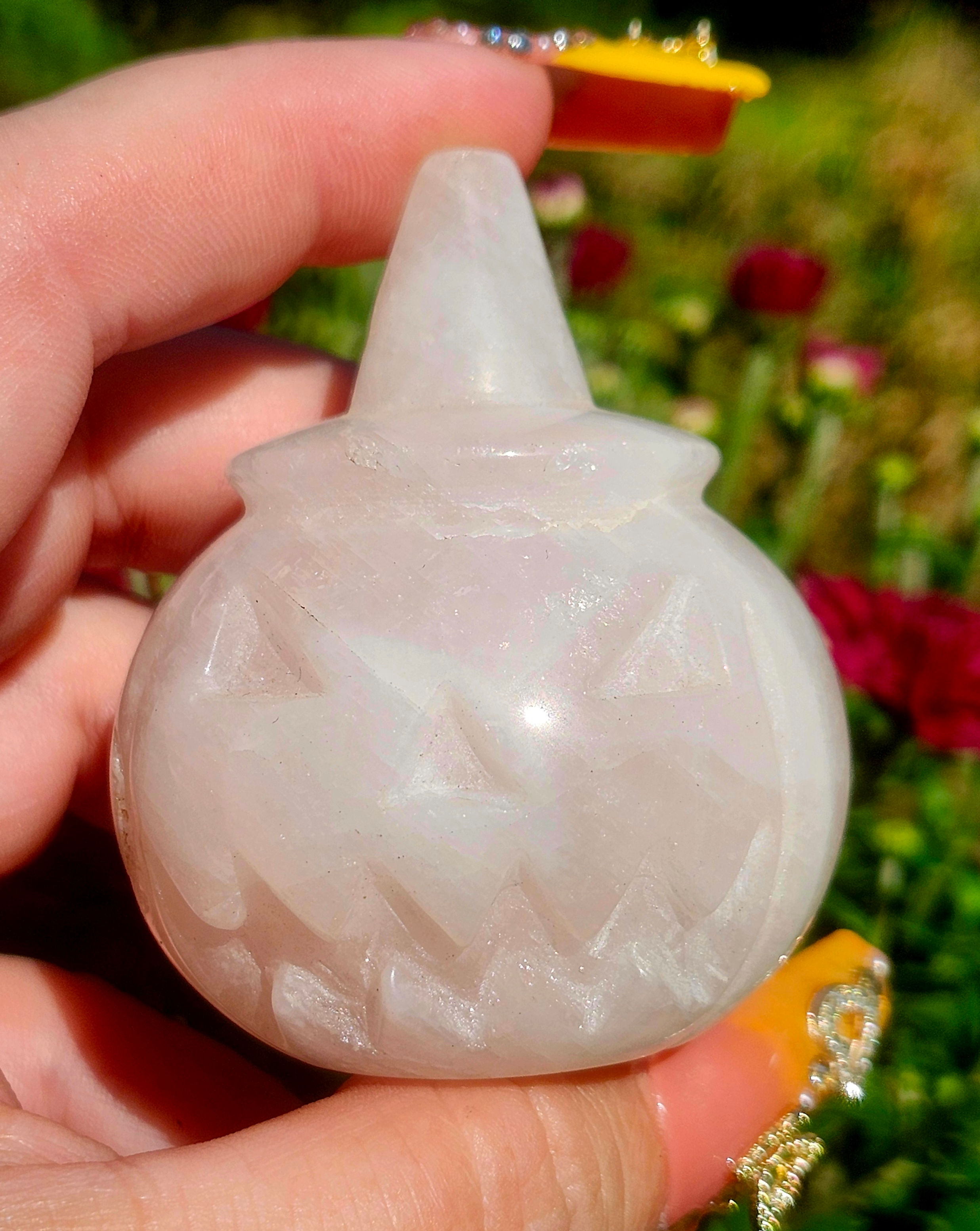 Pale Rose Quartz Pumpkin *Minor Flaw*
