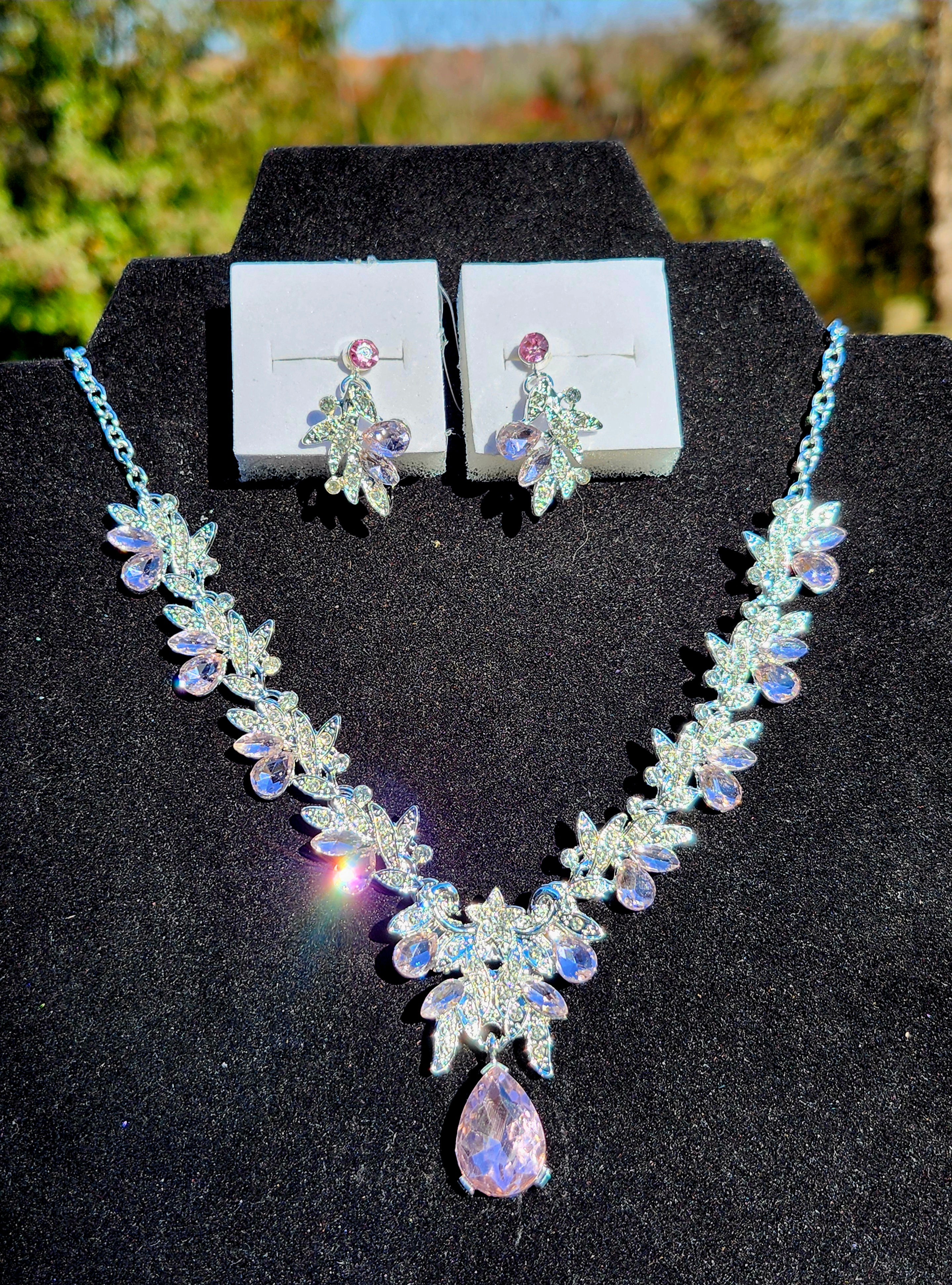 Icy Pink Rhinestone Set
