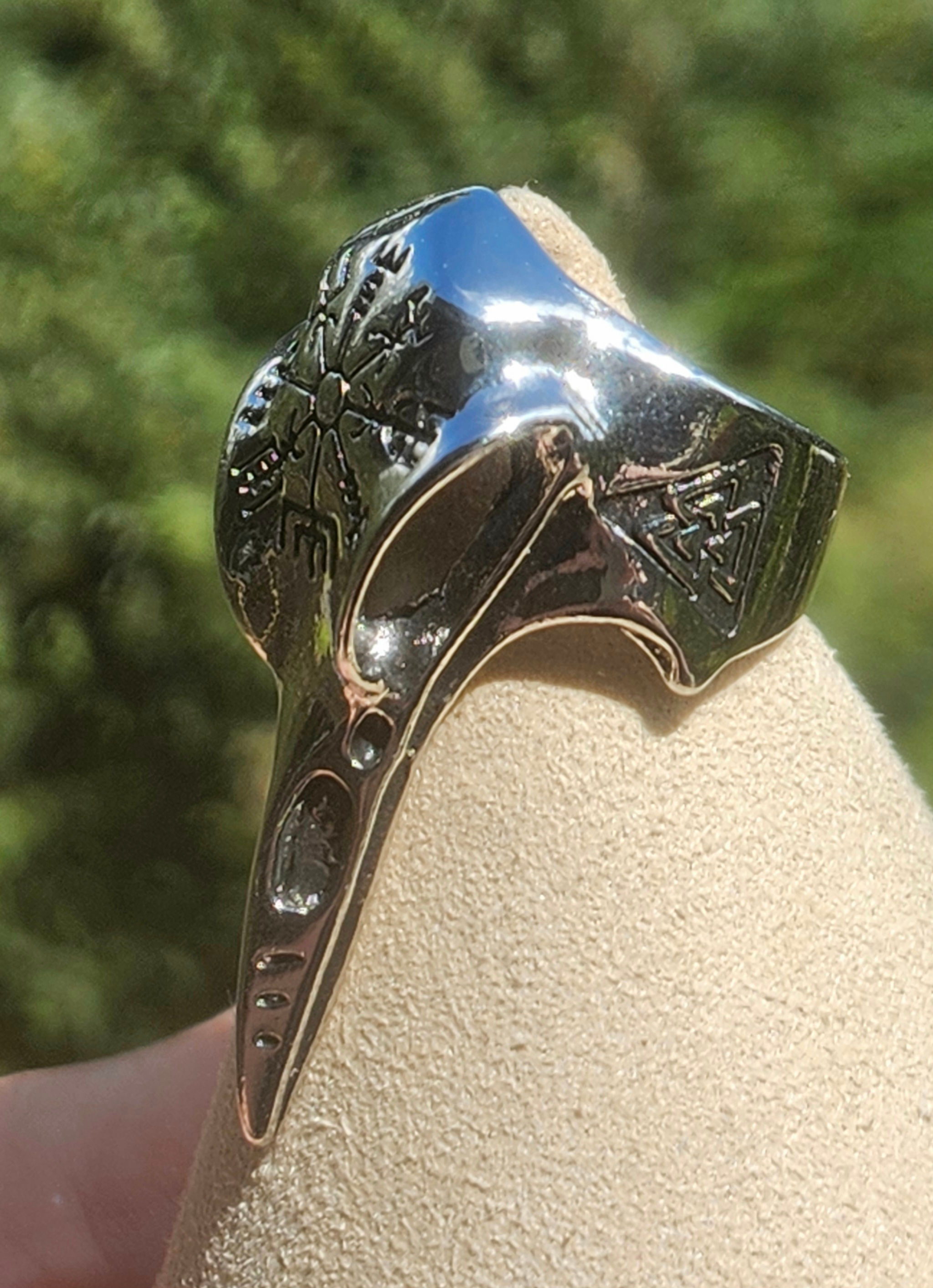 Stainless Steel Raven Ring