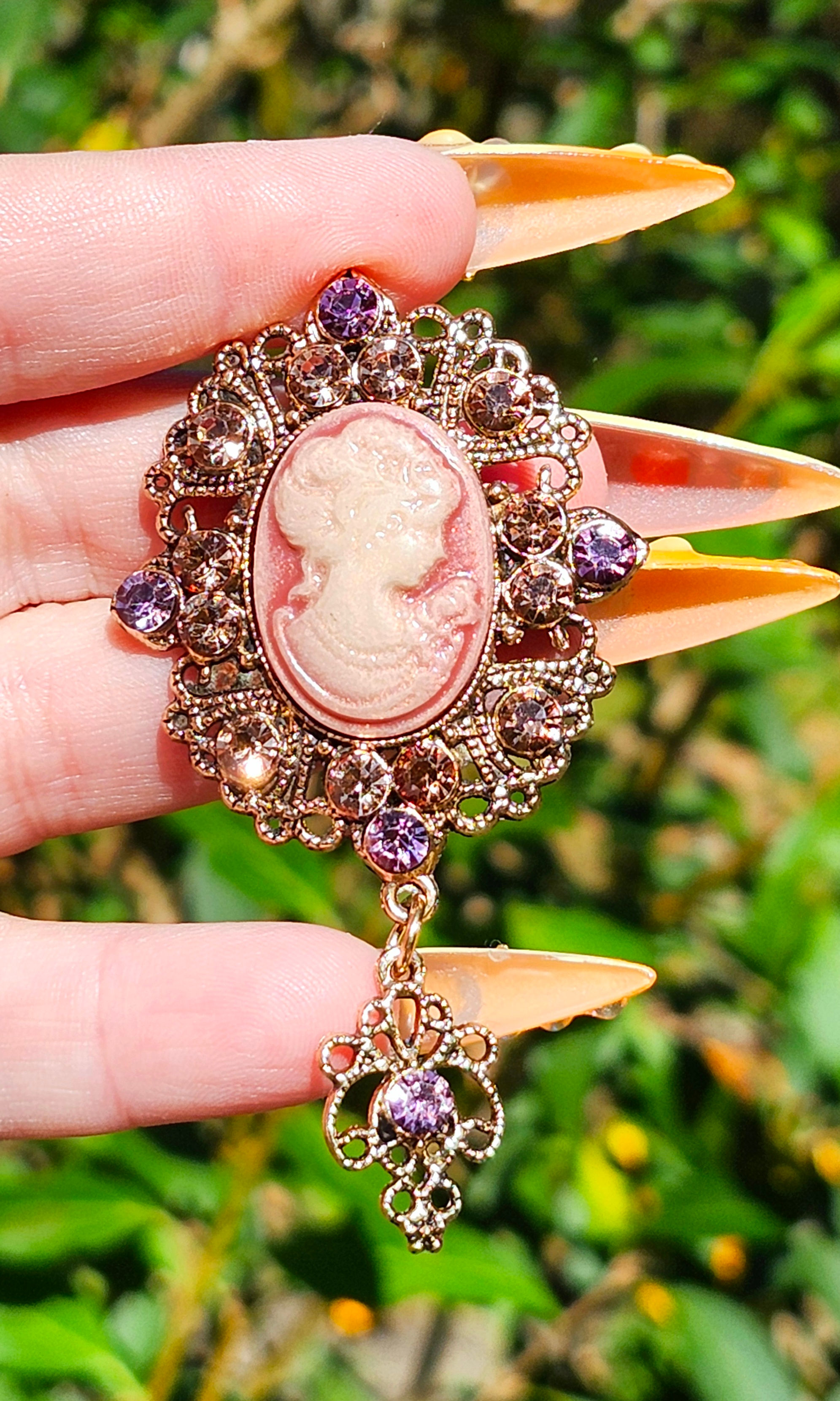 Pink Victorian Inspire Cameo Brooch