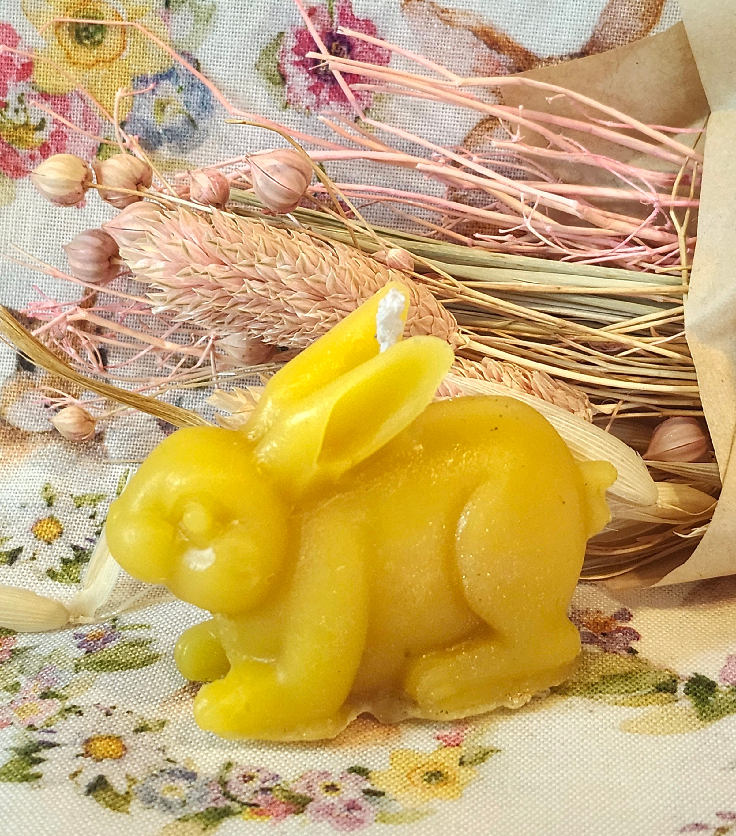 Beeswax Mini Rabbit Candle