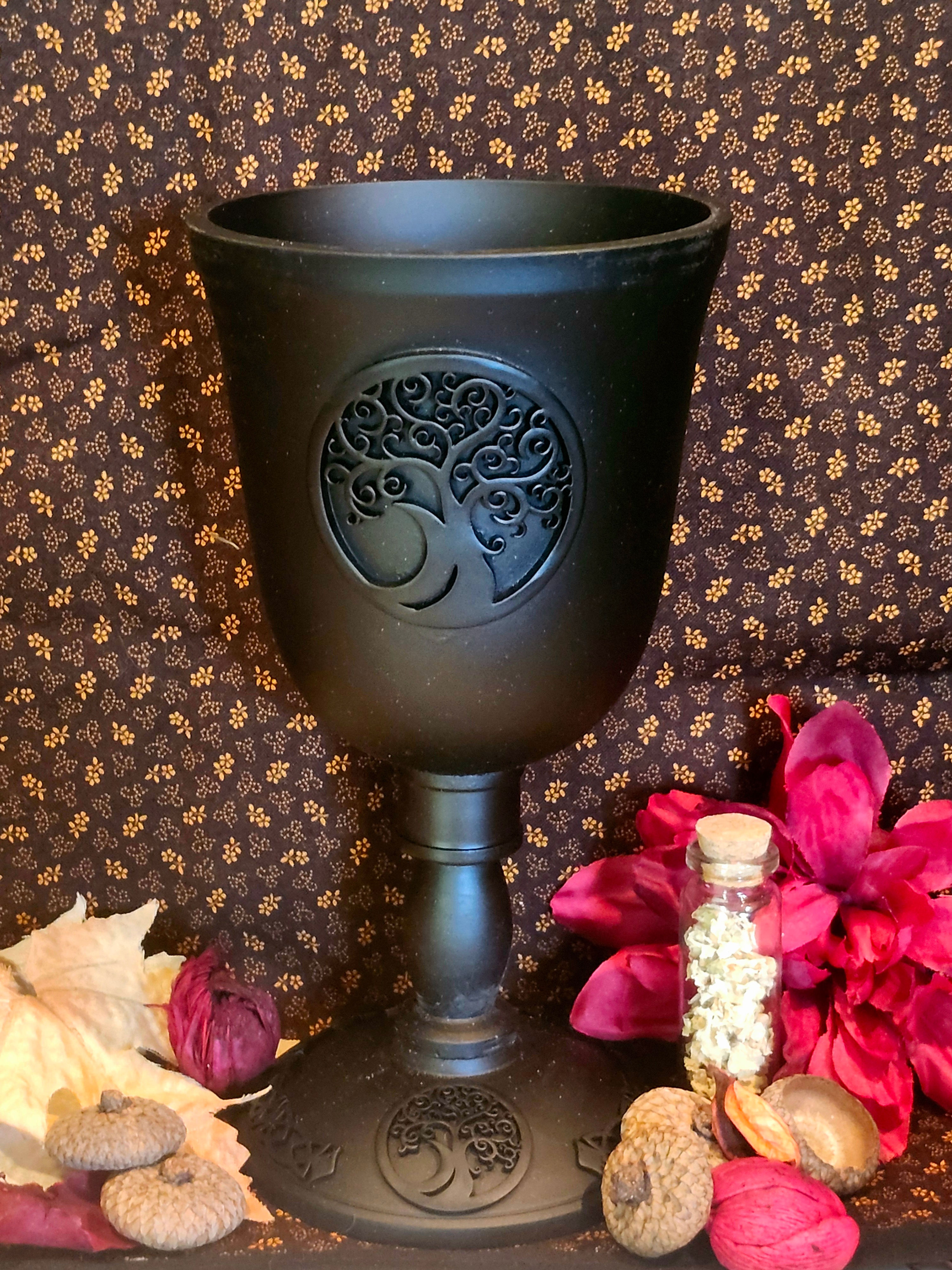 Large Cast Iron Tree of Life Goblet