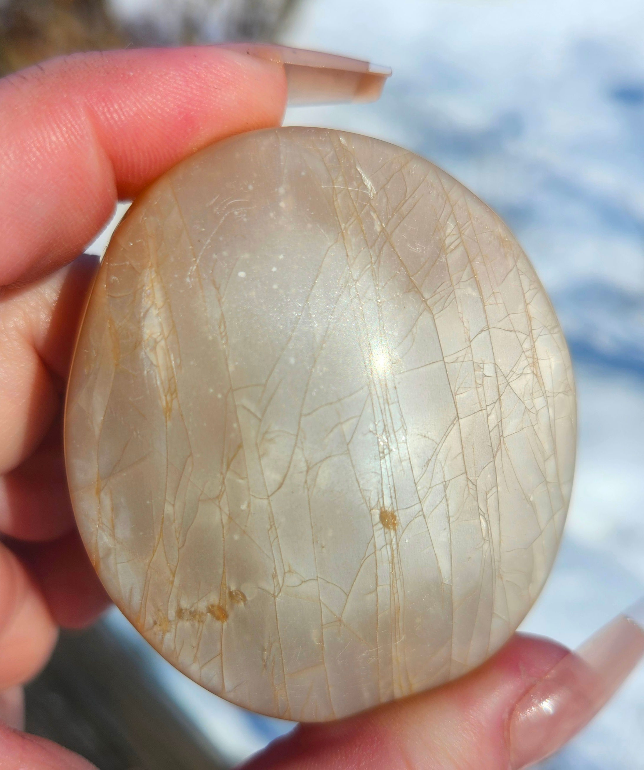 XL Flashy Peach Moonstone Palm