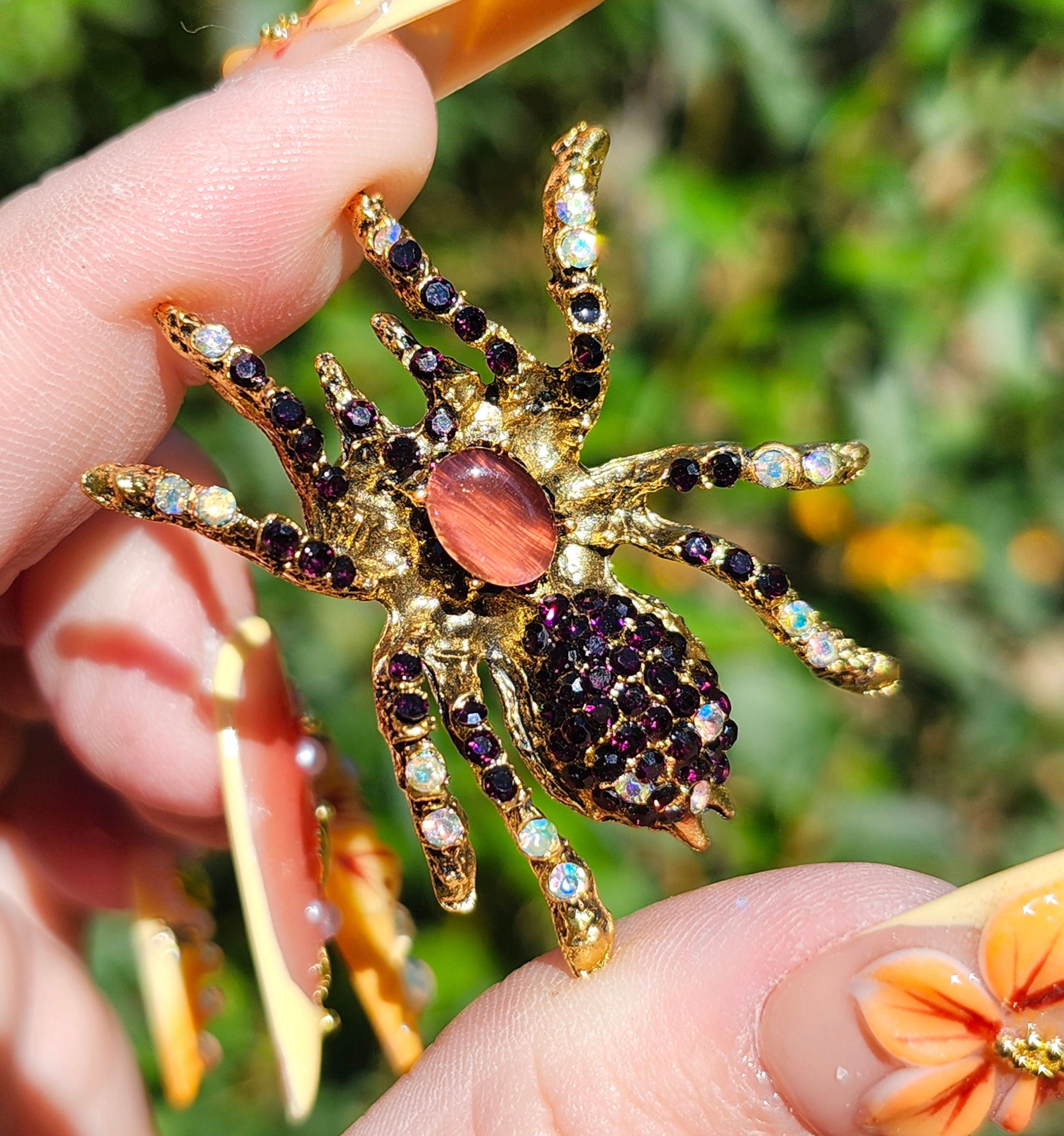 Black & Gold Spider Pin