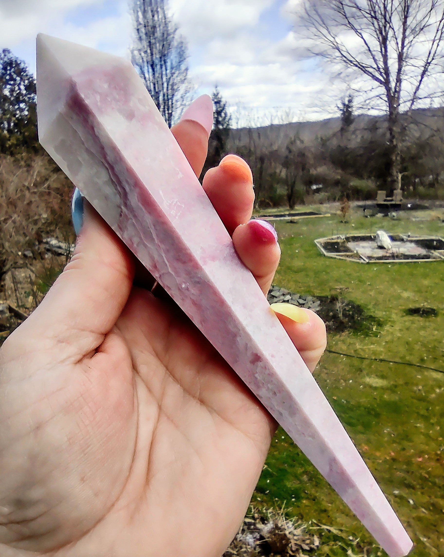 Large UV Reactive Pink Calcite Shard