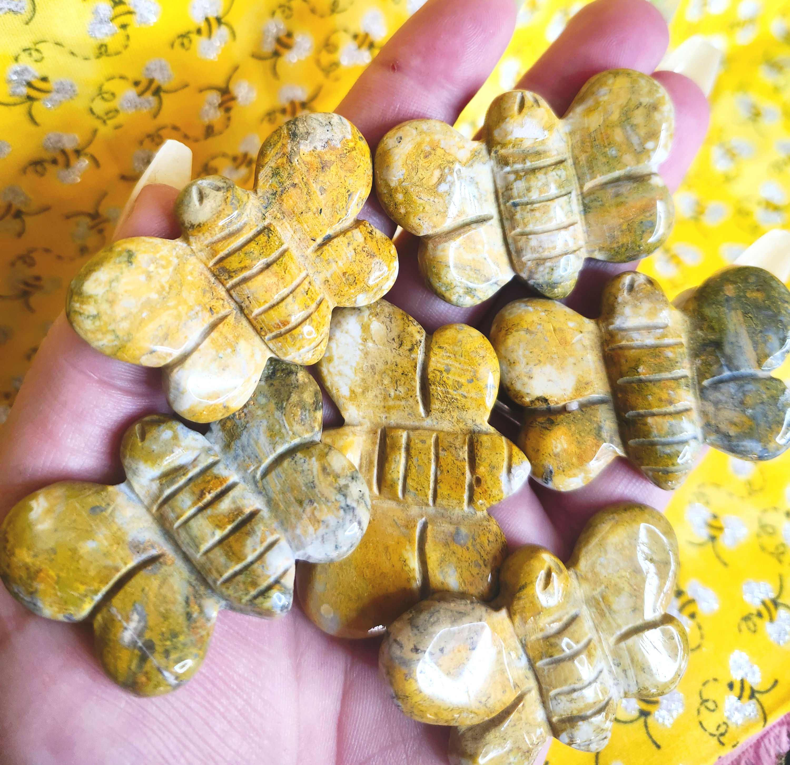 Bumblebee Jasper Bee Carving Sm