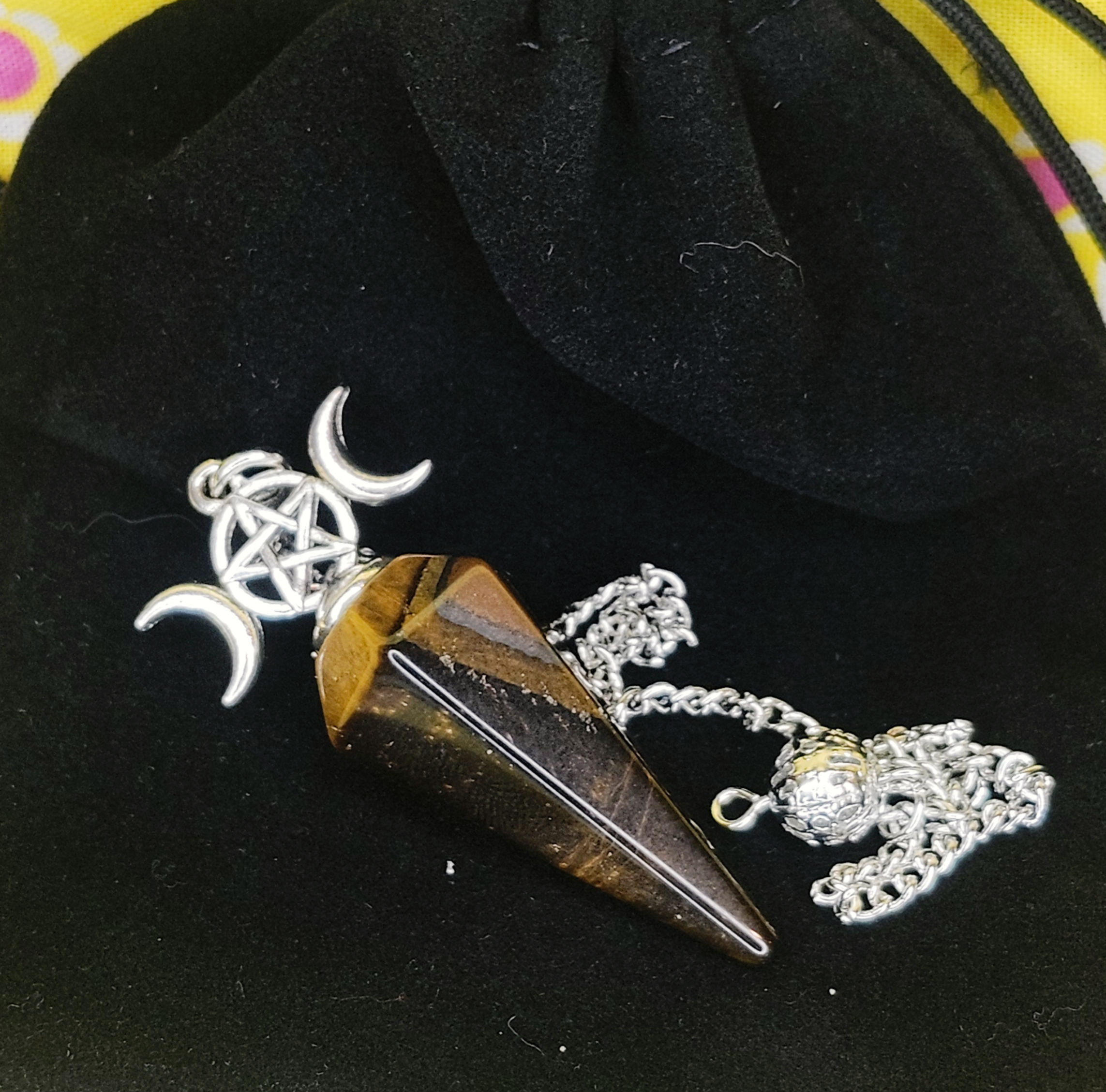 Tigers Eye Goddess Pendulum 