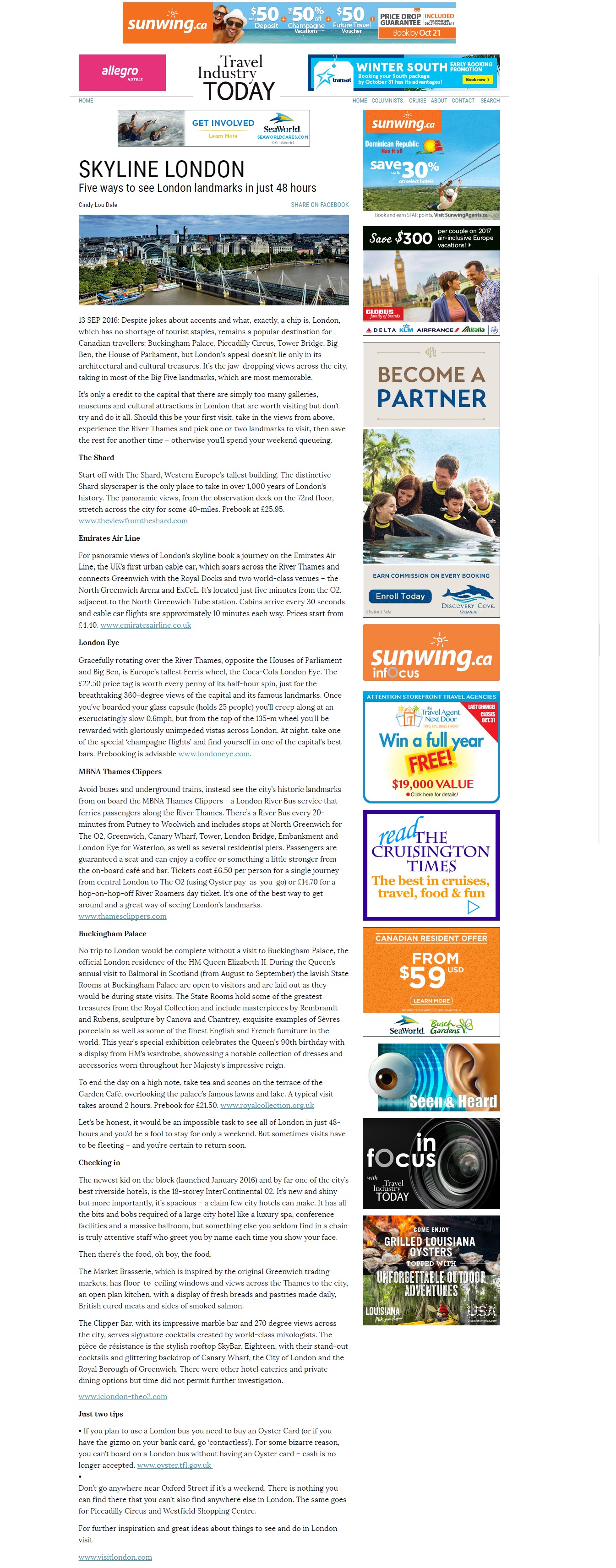 Travel Industry Today, Canada
