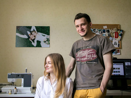 Дизайнер фартуков Ginny and Pinny Яна Верещагина и фотограф Илья Нодия