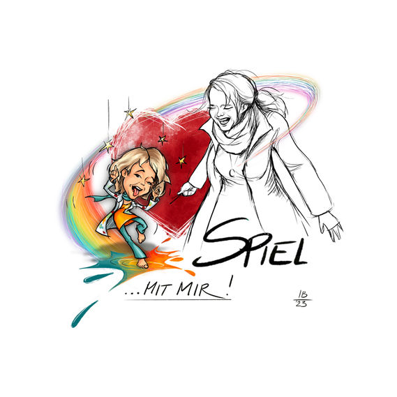 Digitale Illustration von der Künstlerin Ingrid Berger Gemeinschaftsausstellung der Lohnzeichnergilde - Galerie Traun.