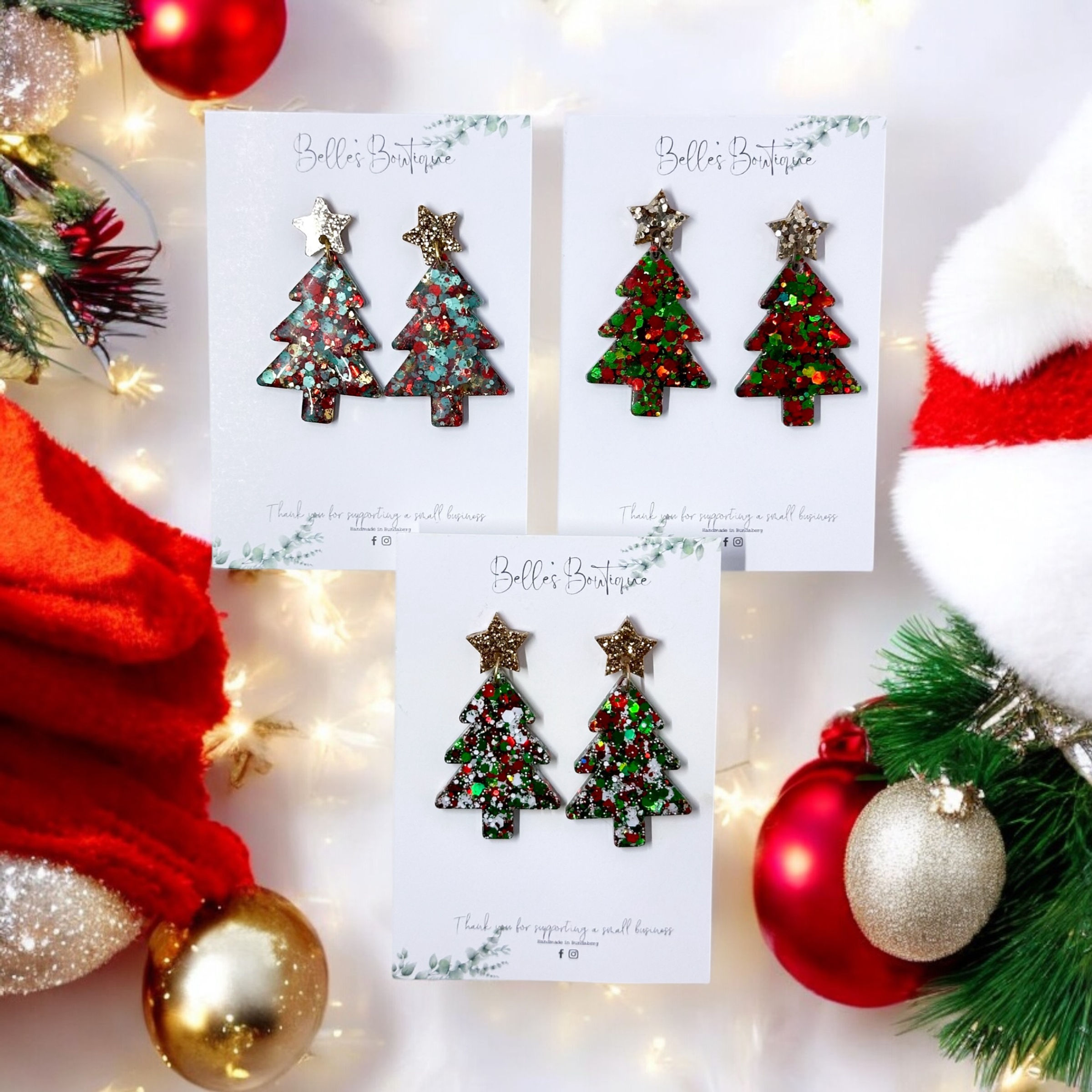 Christmas mix Resin Earrings