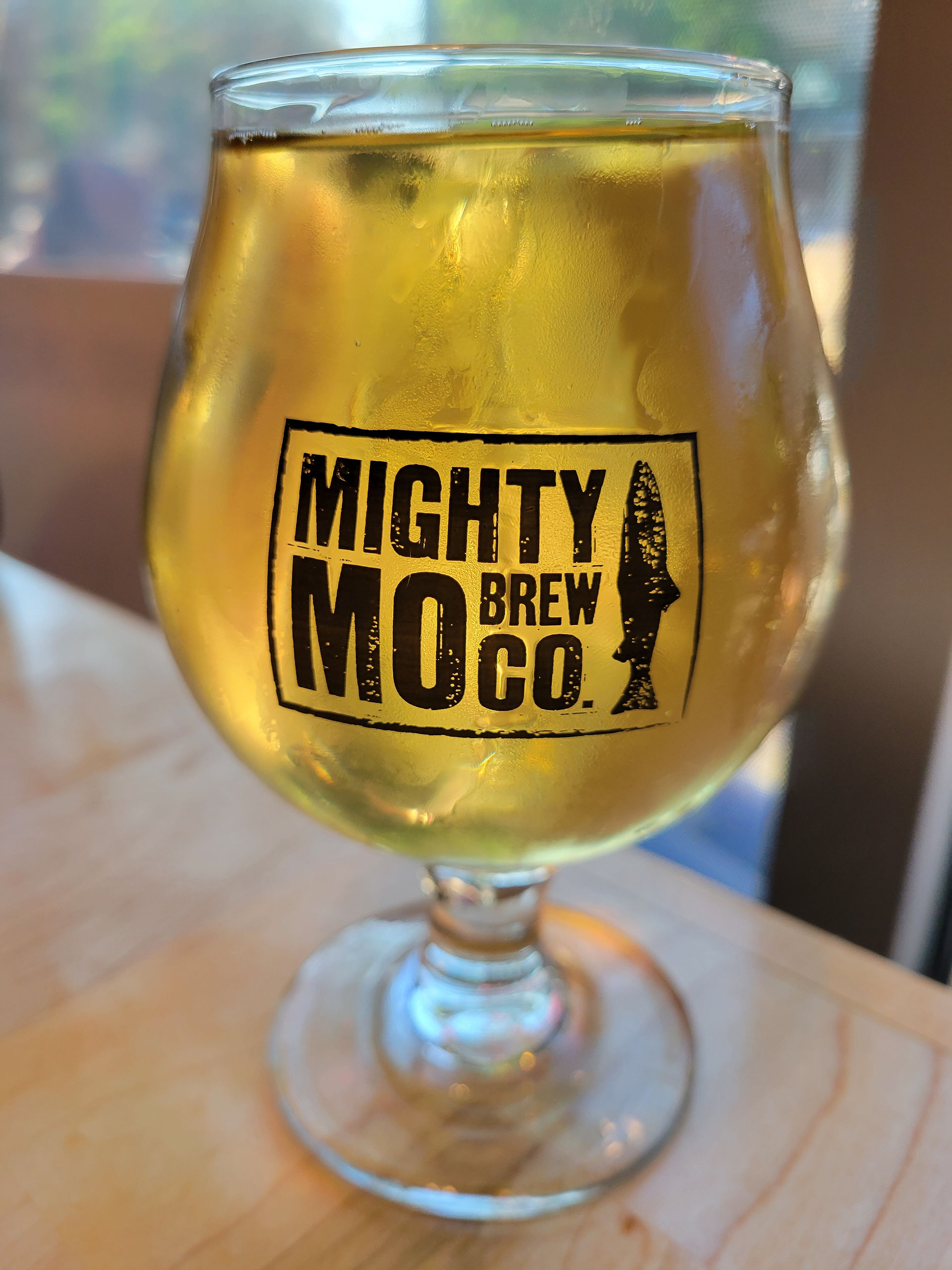 Glass of cider at the Mighty Mo Brewing Company.