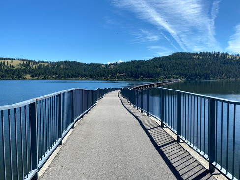Scenic Chatcolet Bridge along the Trail of the Coeur d'Alenes.