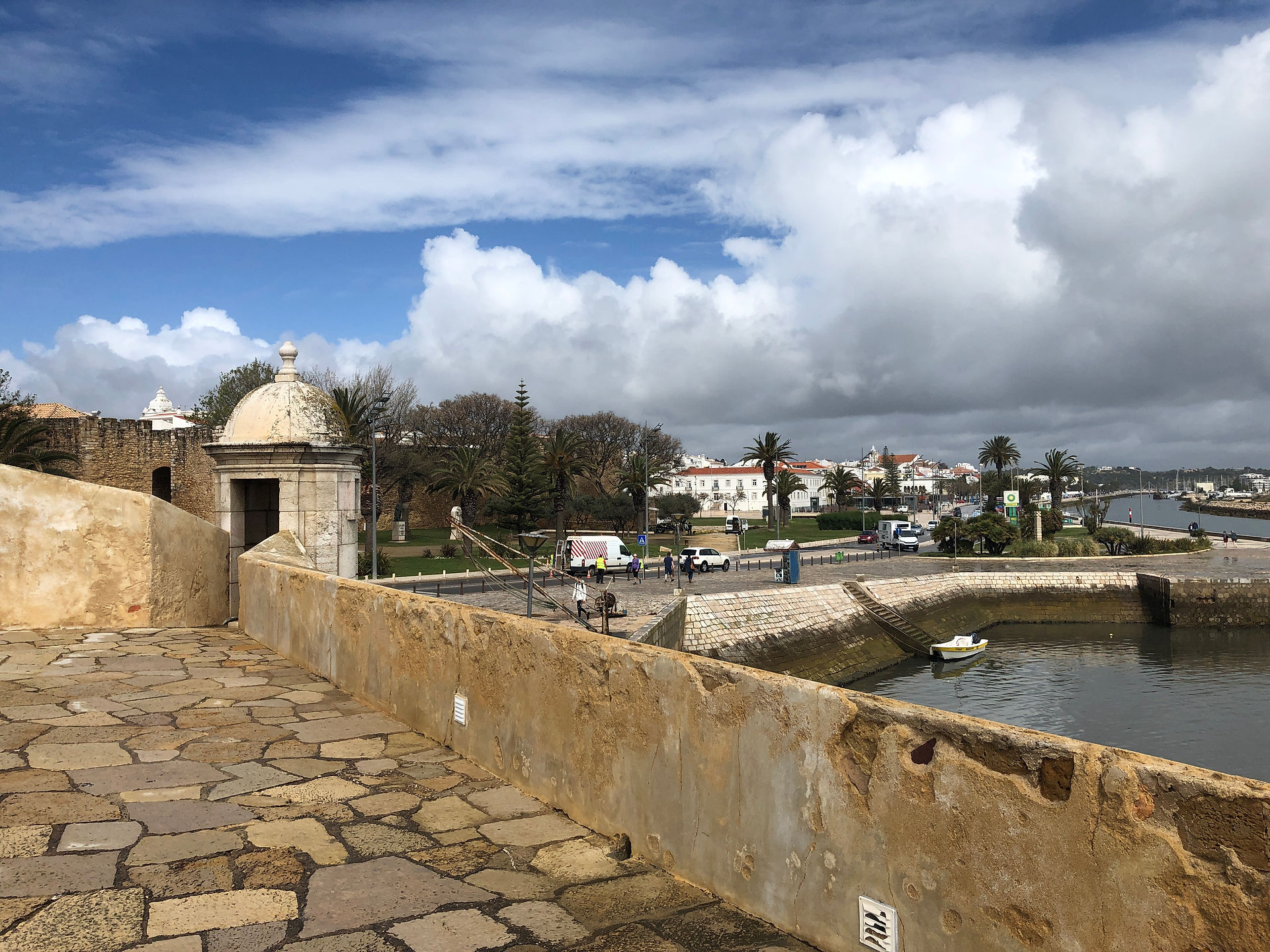 Scenic view of Lagos from Forte de Ponta da Bandeira.