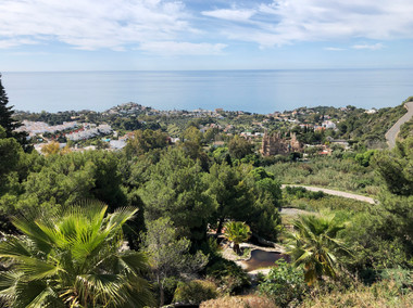 View over Benalmadena towards the Mediterrean Sea.