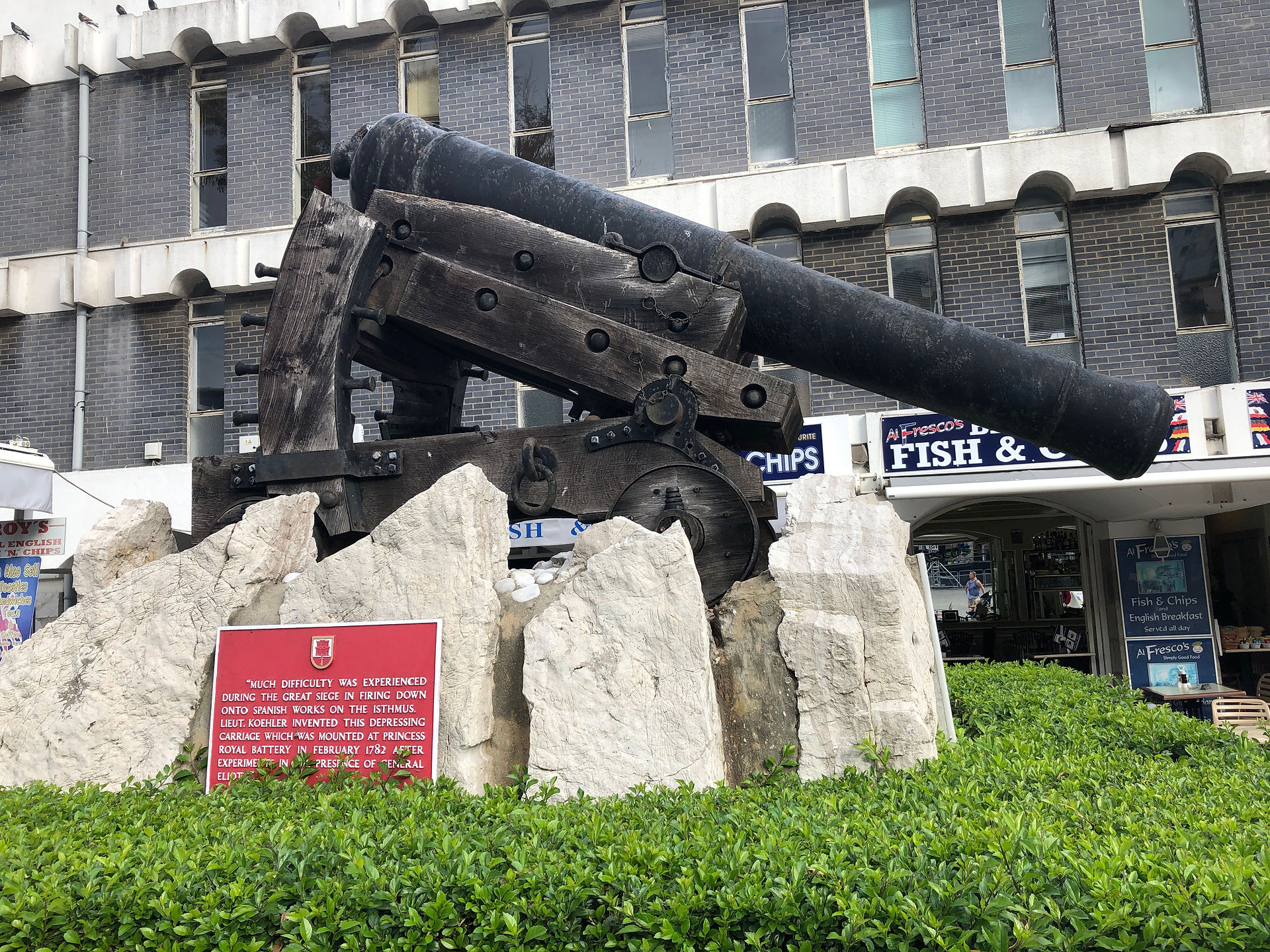 Cannon from the Great Seige in Grand Casemates Square in Gibraltar.