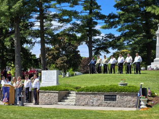 American Legion Post 166 Color Guard and speakers at Evergreen Cemetery, Fort Atkinson Memorial Day, May 26, 2025.