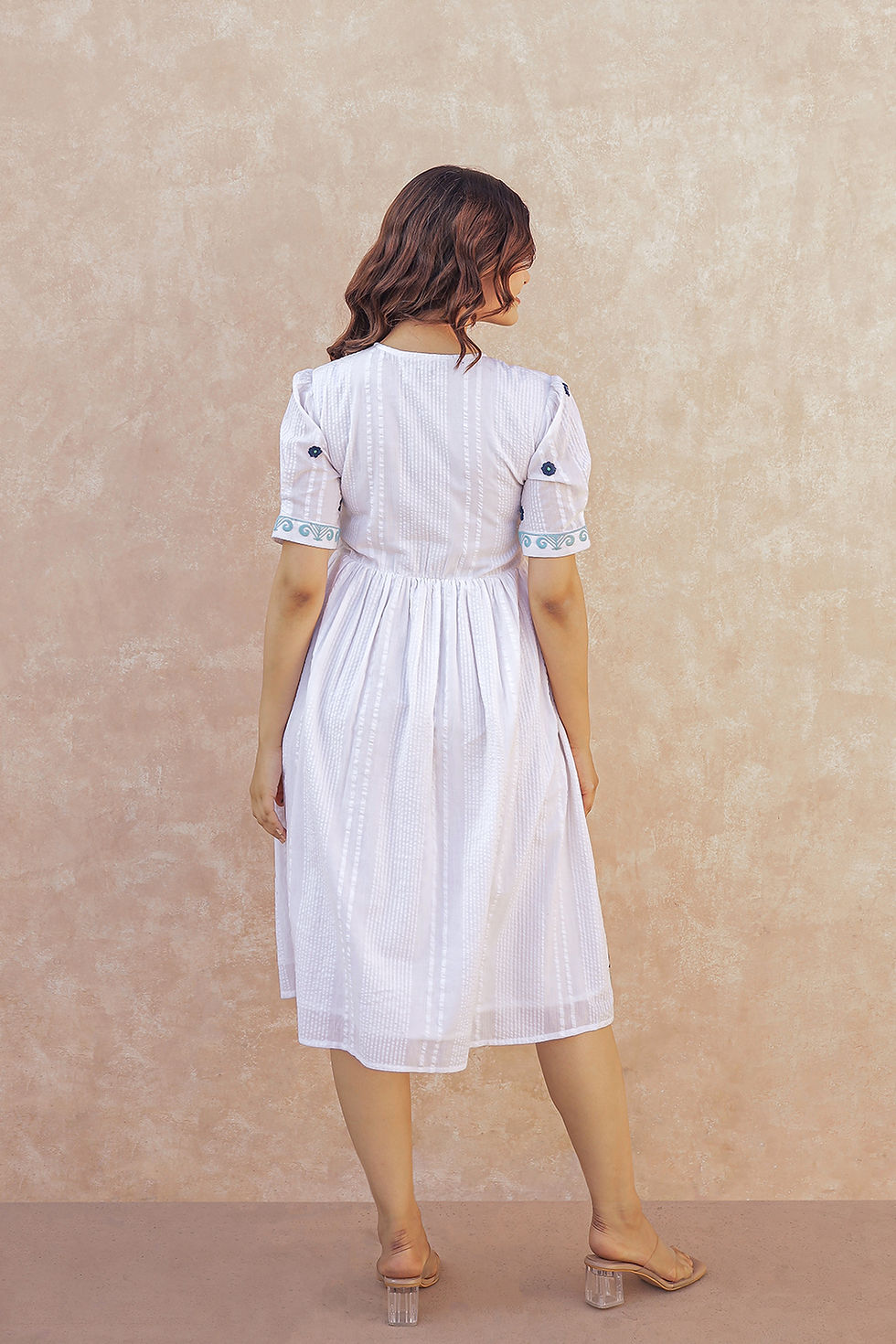 Thumbnail: Aadews Hat Embroidery Short Dress