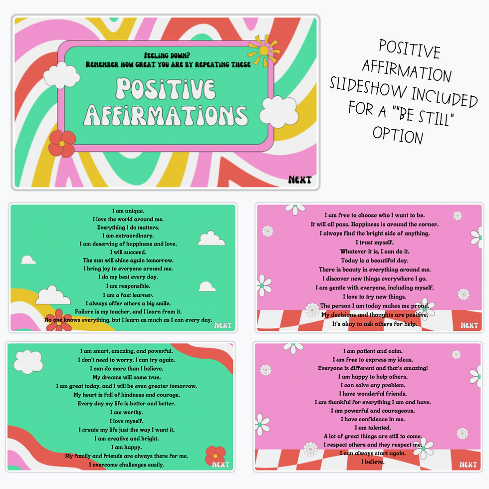 Thumbnail: SEL Activity Menu:SEL, Differentiation, Sub Plans, Extension Projects