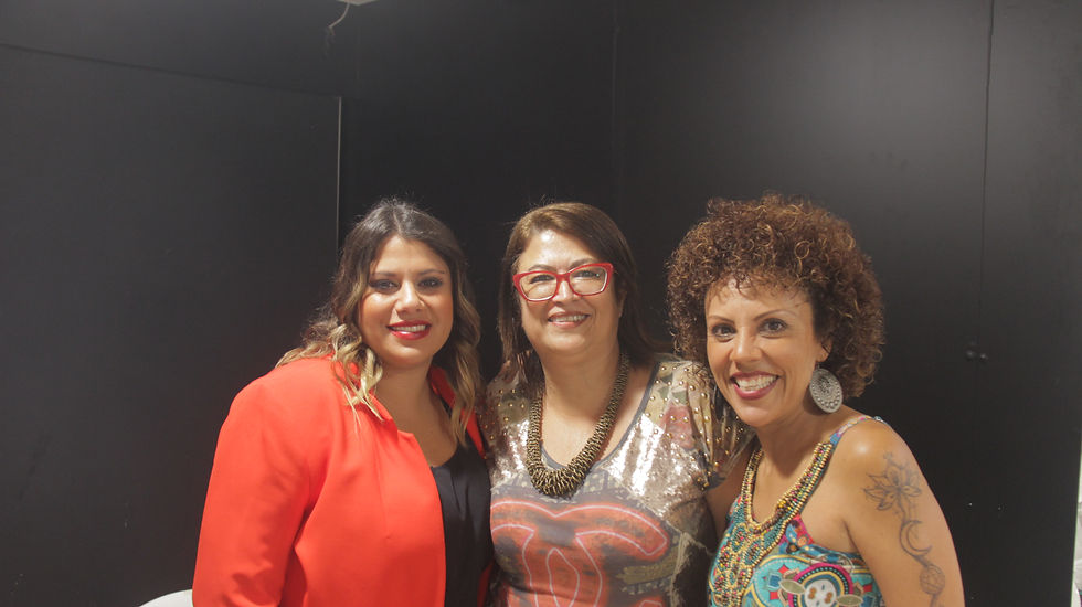 Parte da Equipe ArteNova Sul: Cristina Amaral. Naveena Karênia e Florence Endres