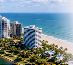 Luxury condo on the south florida eastern coastline