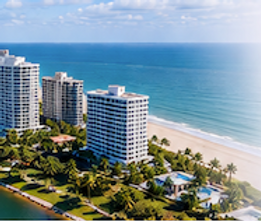 Luxury condo on the south florida eastern coastline